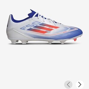 adidas White, Blue & Red Soccer Cleats